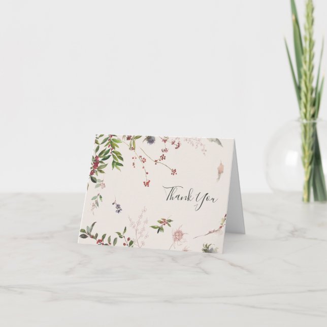 Botânica de Natal | Cartões de agradecimentos de c (Frente)