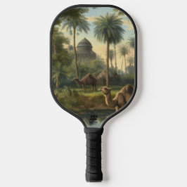 Botânica: dromedários na selva perto de um rio