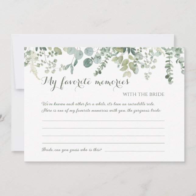 Botânica Minhas Memórias Favoritas com o cartão da (Frente)