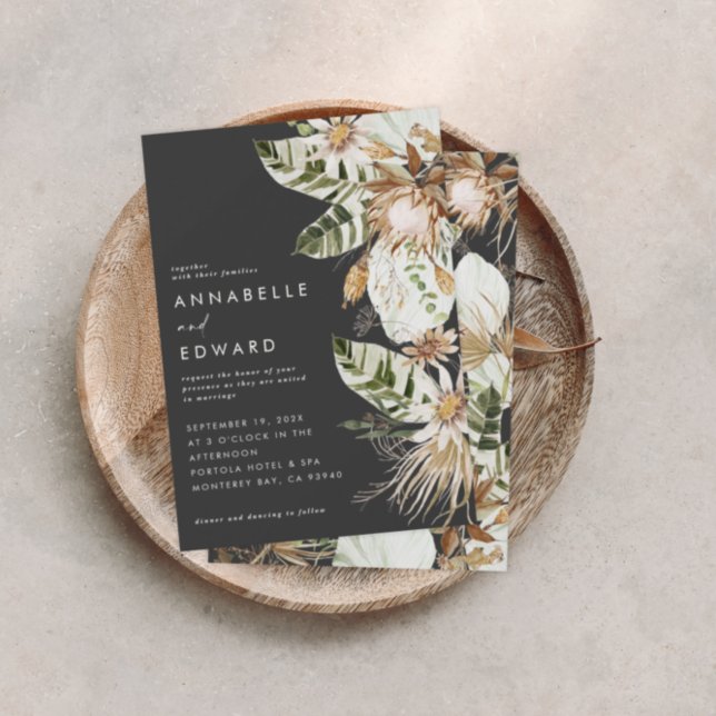 Botânica moderna e elegante negro boêmico natural (Criador carregado)