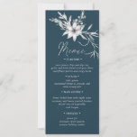 botânica russa Menu Janto Casamento Convite<br><div class="desc">Nossa coleção floral sonhadora apresenta pinceladas acrílicas em azul-claro e azul-claro com ilustrações de folhagem de cinzas que trazem a sensação romântica a todos os itens espalhados por necessidades de casamento,  material de escritório e itens pessoais.</div>