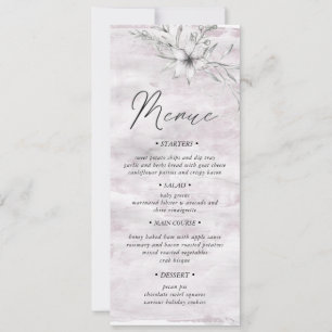 botânica russa Menu Janto Casamento Convite
