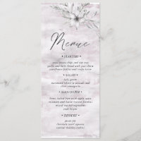 botânica russa Menu Janto Casamento Convite