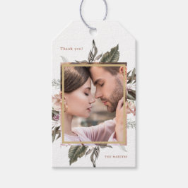 Botânica Simples com Etiquetas de presentes de fot