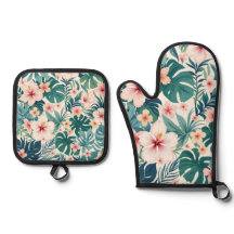 Botânica - Tropical Floral Oven Mitt e Pote