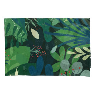 Botânica Verde: Ilustração de Folhas Tropicais