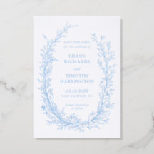 Botanical Line Art Frame Wedding Save the Date