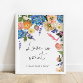 Botanical Love Is Sweet Take A Treat Poster