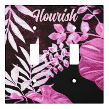 Botanical Tropical Leaves Palm Pink Personalized