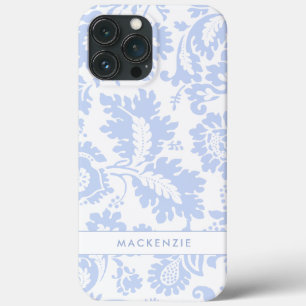 Botânico Floral Azul Elegante
