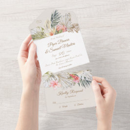 Botânicos das Pampas Tropicais Casamento Tudo Em U