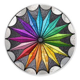 Botão cerâmico do estilo do vitral