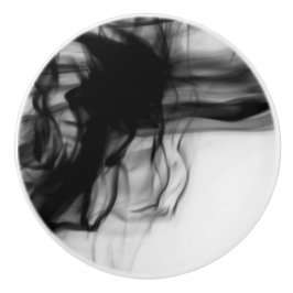 Botão cerâmico do fogo II preto pelo artista C.L.