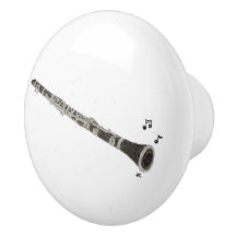 Botão cerâmico do músico do clarinete