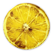 Botão cerâmico limão