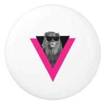 Botão Cerâmico Lion legal