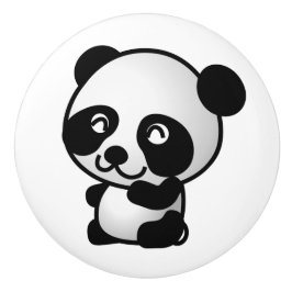 Botão cerâmico. Panda.