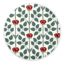 Botão Cerâmico Rosa Briar