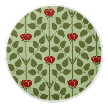 Botão Cerâmico Rosa Briar