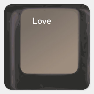 Botão de amor / adesivos de chave do computador