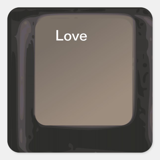 Botão de amor / adesivos de chave do computador (Frente)