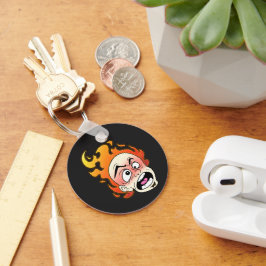 Botão de Cabeça de Fogo Escovilical Chaveiro