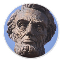 Botão de Cerâmica Abe Lincoln
