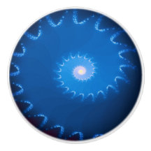 Botão de Cerâmica Fractal Starry Night