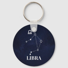 Botão de Constelação de Libra Chaveiro