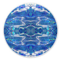 Botão de Gabinete Azul de Reflexão