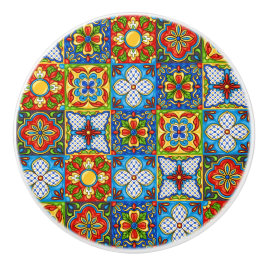 Botão de Gaveta Cerâmica do Azulejo Talavera