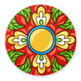 Botão de Gaveta Cerâmica do Azulejo Talavera