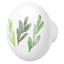 Botão de Gaveta de Padrão Folha