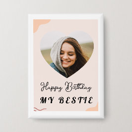 Botão de metal do coração torcido