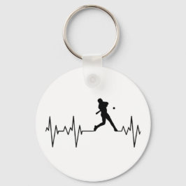 Botão de pulsação do beisebol Chaveiro