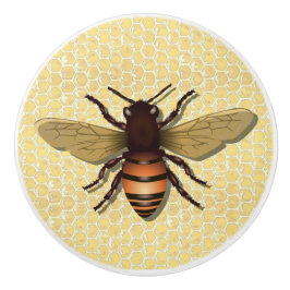 Botão do amarelo do pente da abelha do mel do