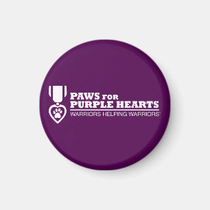 Botão Imã de geladeira - Logotipo roxo w branco
