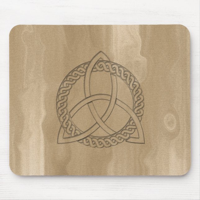 Botão Nó Celtic Triquetra Trinity Mousepad (Frente)