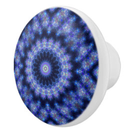 Botão Padrão Abstrato de de Mandala Azul Indigo Co