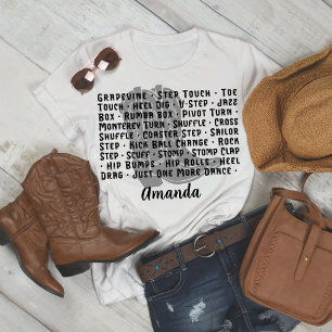 Botas de Country Western Line Dance Camiseta Femin