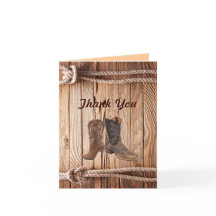 Botas de Cowboy Agradecimento de casamento country