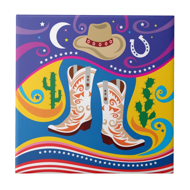 Botas de Cowboy e Estrelas do Deserto (Frente)