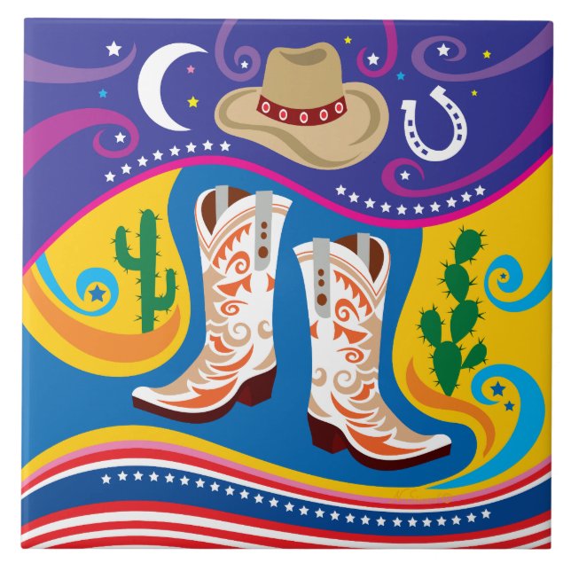 Botas de Cowboy e Estrelas do Deserto (Frente)