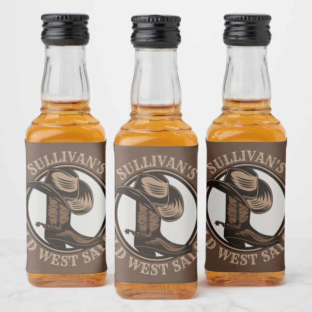 Botas de cowboy ocidentais e selvagens personaliza (Garrafas)