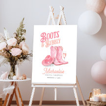 Botas e Espumante Chá de Bebê Country Rosa de Noiv