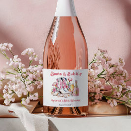 Botas e Espumante Chá de Noiva de Cowgirl Costeira