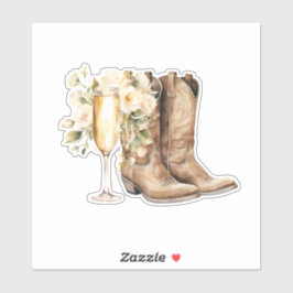 Botas Elegantes e Adesivo de Vinil Personalizado B