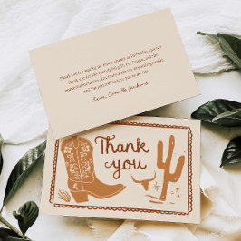 Botas Rústicas e Agradecimento Desenhado à Mão com