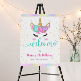 Bote Girl Unicorn Festa de aniversário bem-vinda