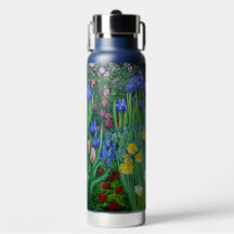 botella de agua con mi jardín privado